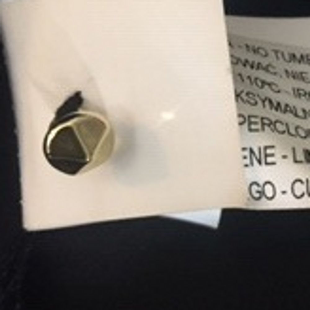 Zara Basic Black Gold Button Down Long Sleeve Top - image 6